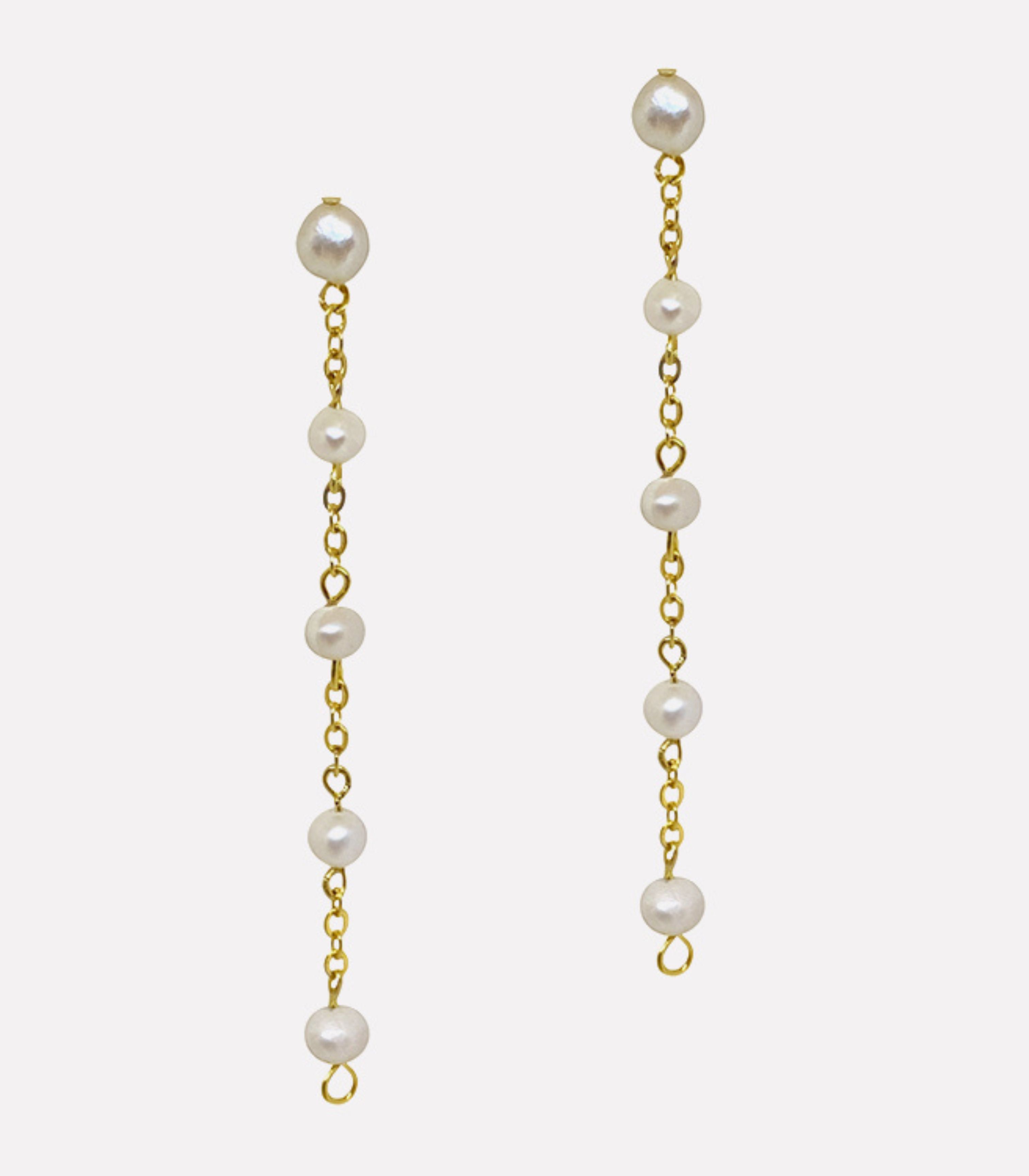 Malaya Two-Way Dangling Pearl Earrings - Arete