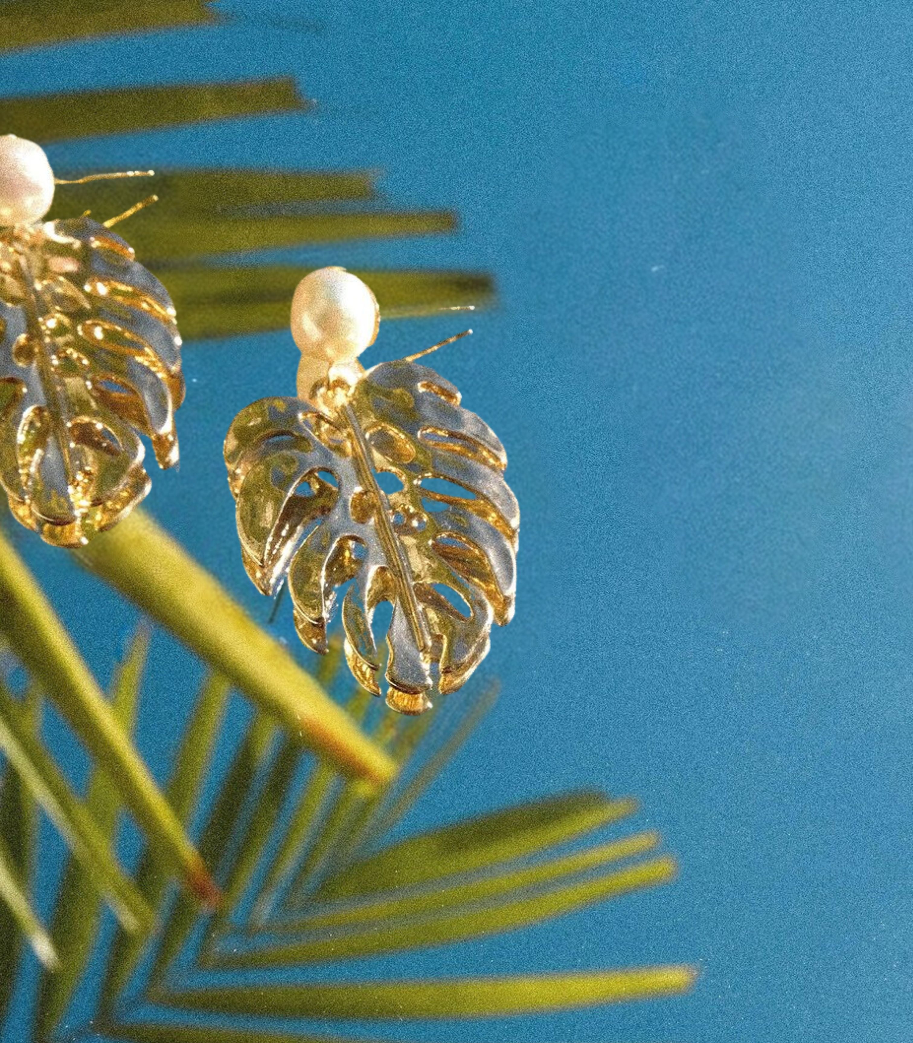 Palmera Pearl Earrings - Arete